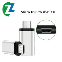 【OTG Micro USB】แพ็คเกจสวย มีประกัน ใช้ไม่ได้คืนเงินทุกกรณี Metal  Micro USB Male to USB 3.0 Female OTG Sync Charging Adapter Connector