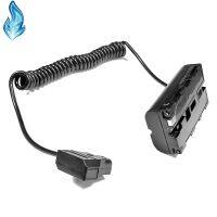 Coiled Cable Power P-Tap D-Tap To NP-F550 F570 Dummy Battery Coupler For Monitors / Lights / Lamps