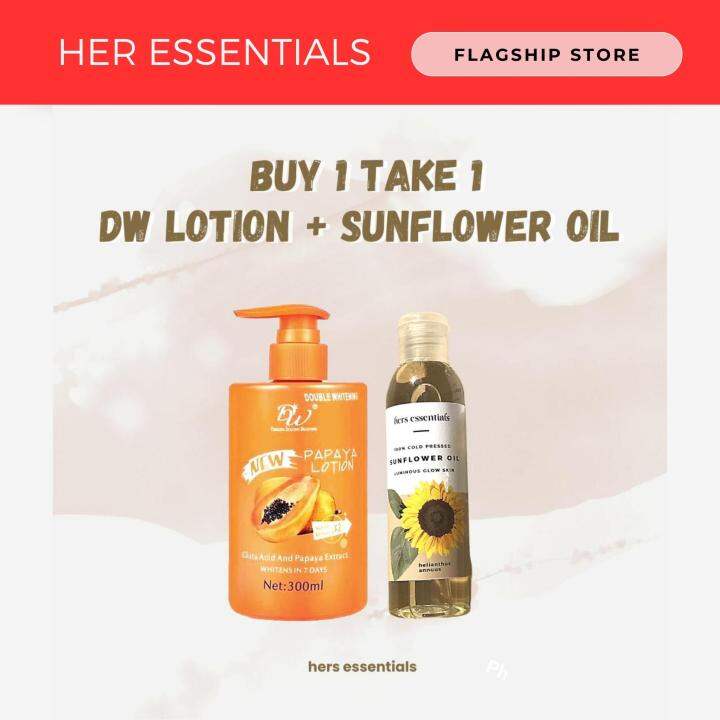 [Buy 1 Take 1] Sunflower Oil and DW Whitening Lotion Papaya Gluta