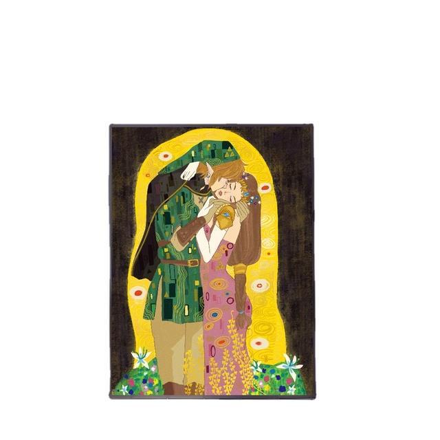 ศิลปินคลาสสิก-klimt-แรงบันดาลใจการวาดภาพจูบบนผ้าใบโปสเตอร์ที่มีชื่อเสียงและภาพศิลปะบนผนังสำหรับห้องนั่งเล่นการตกแต่งบ้าน