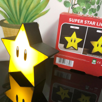 Super Mario Bros Star LED Night Light เกมการ์ตูน Periphery เด็ก USB ชาร์จ Tiny Spot ห้องนอนโคมไฟวันเกิด Gift