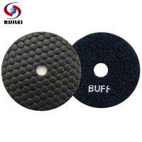 RIJILEI 10 Pcs/Lot 4 Inch Dry Polishing Pad 100 MM Marble Diamond Polishing Pads Use For Granite Floor