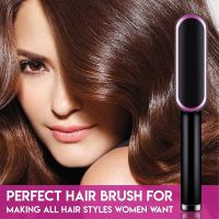 [Hot On Sale] Hair Straightener Brush Hot Comb Ionic Straightening Brush With Anti Scald Fast Ceramic Heating Portable Hot Straightening Comb