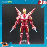 [ Gift เกมฝึกสมอง.เสริมสร้าง ] โมเดล Ironman สีอะคริลิคเงา สวยวิบวับ มีอุปกรณ์แยกส่วนได้ ขยับแขนขาได้ มีไฟที่หน้าอก งานดีจริง ถูก สูง 18 Cm คุ้มมาก . ถูกที่สุด ลด 30%.