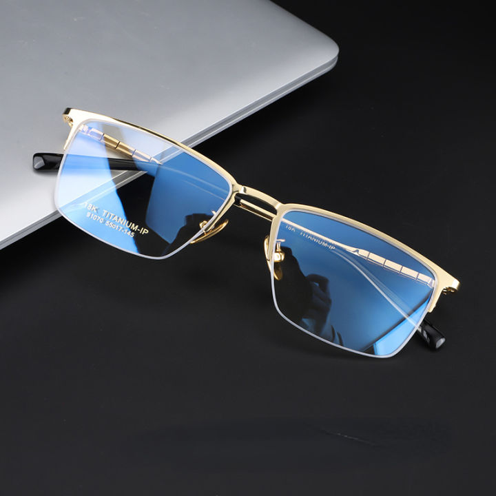pure-titanium-designer-ยี่ห้อกรอบแว่นตาผู้ชายแฟชั่นสายตาสั้นแว่นตาผู้หญิงแว่นตา-vintage-r-gold-glasses