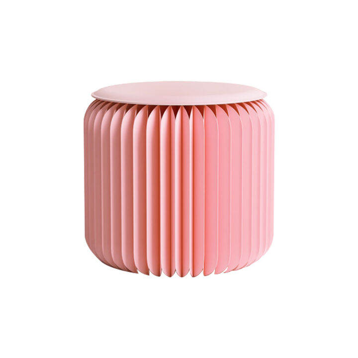 Round Paper Stool Home Living Room Bedroom Folding Step Stool Honeycomb ...