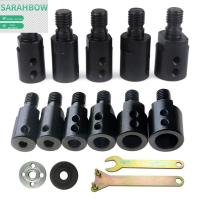 SARAHBOWSH สีดำเครื่องมือเครื่องตกแต่งเล็บ M10 5/6/8/10/12/14มมอะแดปเตอร์ใบมีดเลื่อยตัวต่อเพลามอเตอร์อะแดปเตอร์เชื่อมต่อก้านขัด