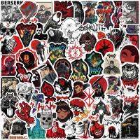 64PCS Anime BERSERK Waterproof Sticker DIY Laptop Scrapbook Bottle Phone Skateboard Guitar Bike Fridge Kids Gift Decal Toy Stickers Labels