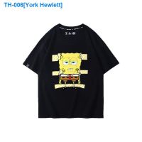 ♕ York Hewlett A spoof spongebob T-shirt decadent wind ins popular logo design sweethearts outfit render unlined upper garment sent great stars with short sleeves