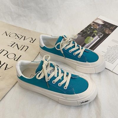 COD DSFGERERERER Canvas shoes womens ulzzang versatile 2021 new summer thin board shoes ins trendy niche design shoes