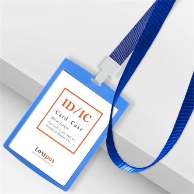 Holders With Rope Student Plastic Holder Employee Name Id Card Cover Metal Work Certificate Identity Badge
