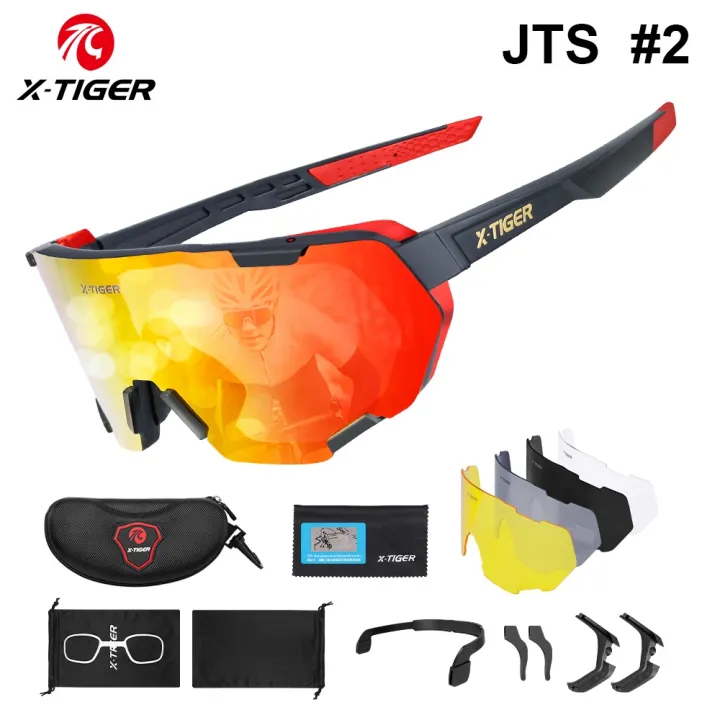 x-tiger-ใหม่-5-in-1-แว่นตากันแดด-เลนส์โพลาไรซ์-uv400-สําหรับเล่นกีฬา-ขี่จักรยาน-เบสบอล-วิ่ง-ตกปลา-กอล์ฟ