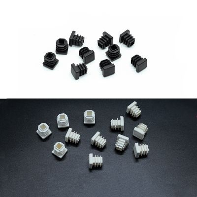 10PCS Square Plastic Black Blanking End Cap Tube Pipe Insert Plug Bung Dust Cover for Furniture Table Leg Protector Accessories