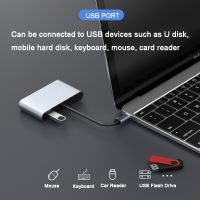 5 In1 USB C Hubto Dual HDMI 4K VGA PD ชาร์จ USB 3.1แปลงชนิด C แท่นวางมือถือชนิด C PD อะแดปเตอร์สำหรับ Macbook แล็ปท็อป