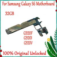 【☸】 Planetx Galaxy S6 G920F G920I G920V Logic Board 100% Original ปลดล็อกเมนบอร์ด32GB พร้อมชิปเมนบอร์ดทำงาน