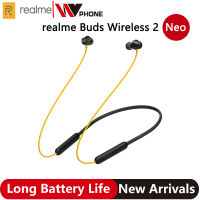 Realme Buds ไร้สาย2 Neo บลูทูธ5.0 Eearphone กีฬาหูฟังคล้องคอพร้อมไมโครโฟนกันน้ำสแตนด์บายนาน