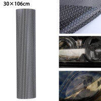 30X106CM PVC Perforated Mesh Hollow Film ไฟหน้ารถไฟท้ายรถจัดแต่งทรงผมสติกเกอร์ไฟรถยนต์อุปกรณ์เสริมในรถยนต์