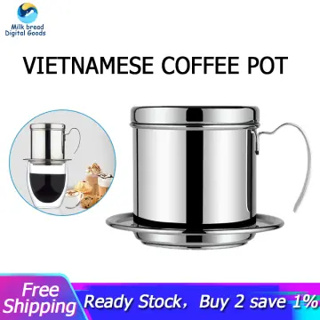 Stainless Steel Vietnamese Coffee Drip Filter Maker Single Cup - 1 pcs -  Vietnamese online shop