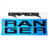 2 ชิ้น โลโก้ใหญ่ RANGER สีดำ ติดร่อง ฝากระโปรงท้าย + RAPTOR สีดำขอบบรอนซ์ สำหรับ ฟอร์ด เรนเจอร์ เน็กซ์เจน New Ford Next Gen Ranger 2022 2023