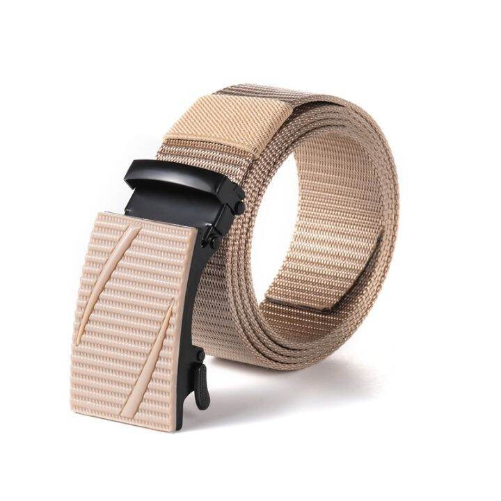 nylon-automatic-buckle-men-belt-outdoor-tooling-jeans-solid-color-canvas-waistband-high-quality-tactical-belt-for-men-wholesale