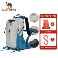 CAMEL CROWN กระเป๋าปีนเขา 40L สำหรับผู้ชายและผู้หญิงเดินป่ากระเป๋าเป้สะพายหลังกลางแจ้งขนาดใหญ่