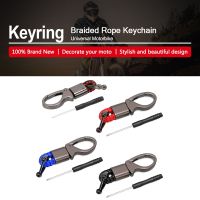 Motorcycle Accessories Braided Rope Keyring CNC Aluminum Keychain For kawasaki KX65 KX80 KX85 KX125 KX250 KX250F KX450F KLX450R