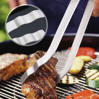 Kitchen Tongs Heat Resistant BBQ Salads Grilling Clip Rotate Fish Meat Tool