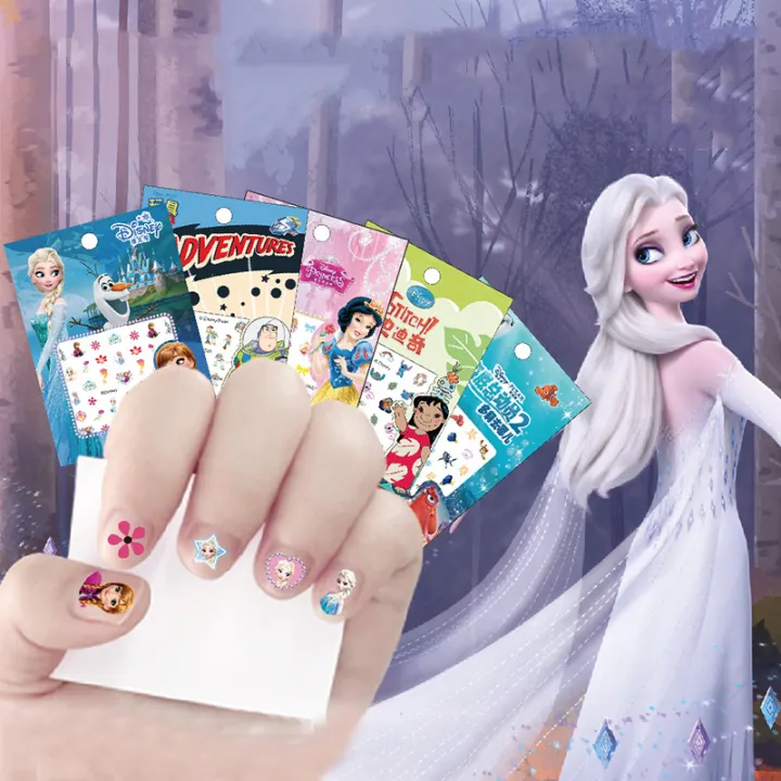 5pcs/set Cartoon Baby Nail Stickers 3D Frozen Princess Elsa Anna Snow White  Makeup Nail Stickers Minnie Mickey Mermaid Stitch Stickers Toy For Kids |  Lazada PH