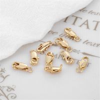 【CW】 14K package gold beads accessories fishtail buckle spring lobster connection chain with ring