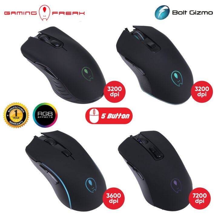 Gaming Freak XX Series RGB Gaming Mouse 3200DPI to 7200DPI Lazada
