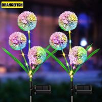 ▩✼ ORANGEFISH 1/3 Head Dandelion Flower Solar Led Light Outdoor Garden Lawn Lamps for Garden Street Lawn Stakes Fairy Lamps Yard