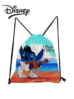 Disney กระเป๋า Lilo Stitch แบบมีเชือกผูก,กระเป๋าขนาดเล็กนำกลับมาใช้ใหม่ได้กระเป๋าเก็บของกระเป๋าเป้โยคะว่ายน้ำลำลอง