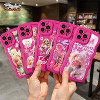 Ins เคสนิ่มใส่โทรศัพท์ขอบลายการ์ตูนหมีบาร์บี้สีชมพูน่ารักด้านหลัง TPU เคสสำหรับ Apple iPhone 14 Pro Max iPhone 14 Plus iPhone 13 Pro Max 13 Mini 12 Pro Max 12 Mini 11 Pro Max XR 7 Plus 8 Plus 6บวก6S บวก