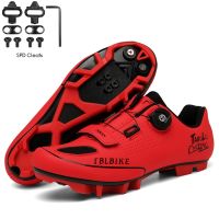 Cycling MTB Shoes with Clits Men Route Cleat Road Bike Speed Flat Sneaker Racing Women Bicycle Mountain Spd Biking Footwear