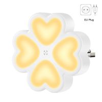 2 Pack Wall Light Bedroom Light Night Light Plug In Four-leaf Clover Photocell Sensor Lamp LED Night Light Hallway Light