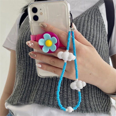 Strap Girls Pendant Phone Mobile Telephone Chain Women Blue Sky Resin Cellphone Lanyard