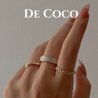 Set nhẫn xà cừ De Coco Decoco (3 chiếc) thumbnail