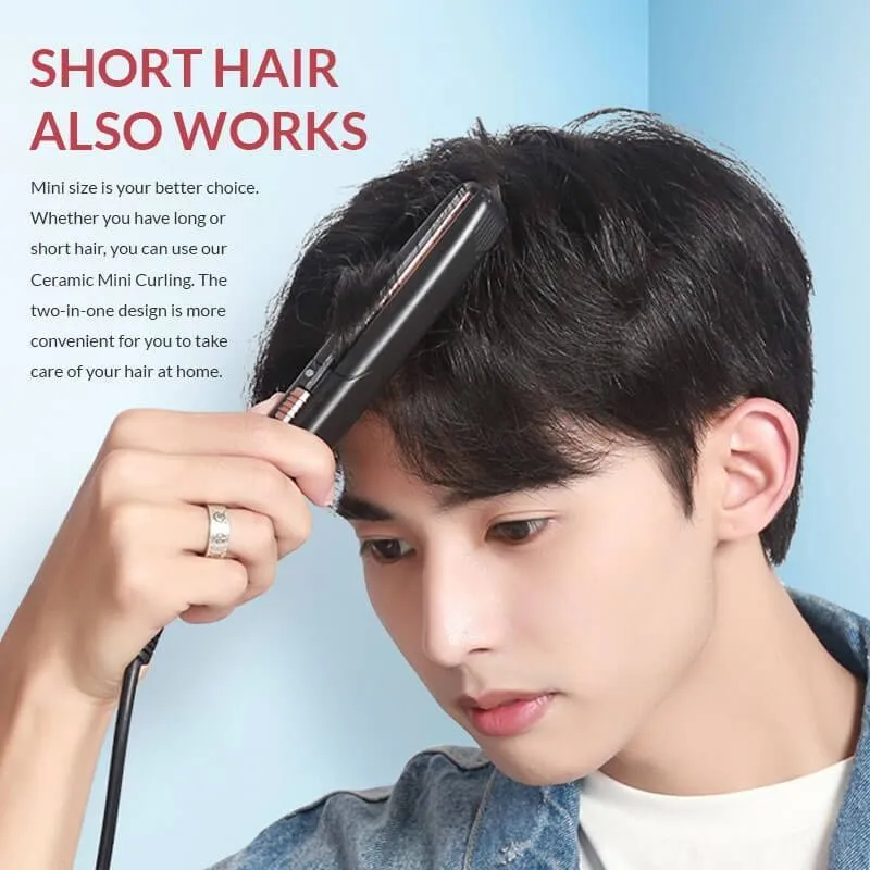 Ceramic Mini Hair Curler, Mini Hair Curler, 2-in-1 Hair Straightener Quick Hair  Styling Long-Lasting Effect Hair Iron For Men | Lazada PH