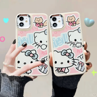 เคส RouJiang สำหรับ iPhone 15 14 13 12 11 Pro Max X Xr Xs Max 7 8 Plus SE 2020เคสโทรศัพท์เคสป้องกันกรอบเลนส์ลายการ์ตูนแมวสุดน่ารัก