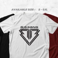 【New】Big BANG เสื้อยืดลําลอง ผ้าฝ้าย แขนสั้น พิมพ์ลาย KPOP BTS ขนาดใหญ่ สีดํา พลัสไซซ์ S-4XL สําหรับผู้ชาย ของขวัญวันเ