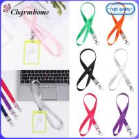 CHARMHOME 1Pcs สีสัน ป้ายชื่อ แฟชั่น สายคล้องคอ คล้องคอ ผู้ถือบัตรประจำตัวประชาชน เชือกแขวน เชือกเส้นเล็กที่ใส่ป้าย