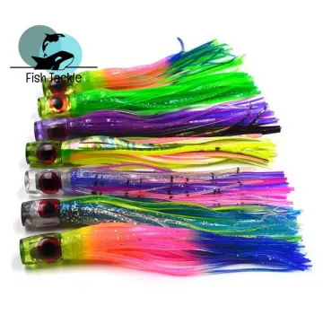 5pcs Saltwater Fishing Octopus Squid Skirt Lure Marlin Tuna Trolling Lure