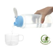 HCMBình nhựa đựng nước trong suốt 1400ml - có ca uống nước
