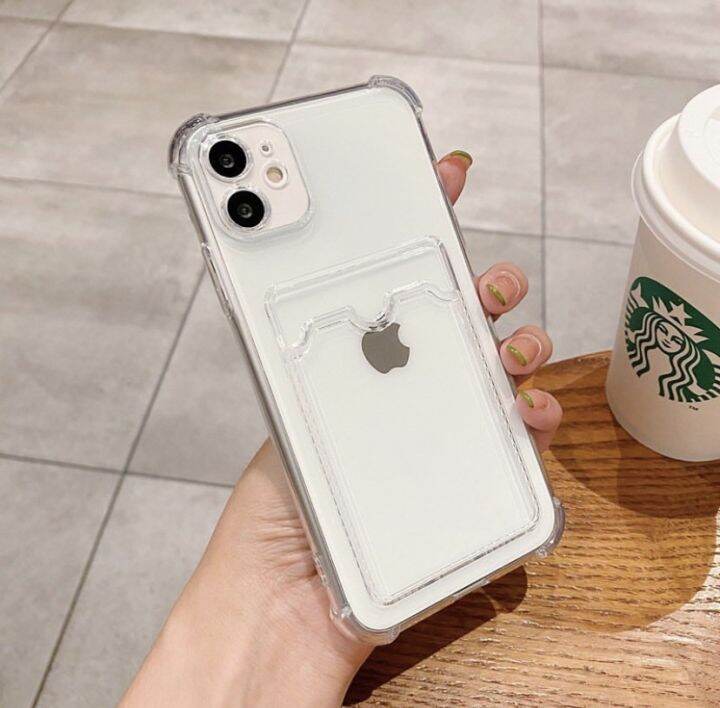 เคสโทรศัพท์ใส-iphone-เคสใสคลุมกล้อง-ใส่บัตร-ใส่รูปได้-เคสกันกระแทก-คลุมกล้องอย่างดี-ไอโฟน-iphone-12promax-iphone-12pro-iphone-12-iphone-11-iphone-7plus-8plus