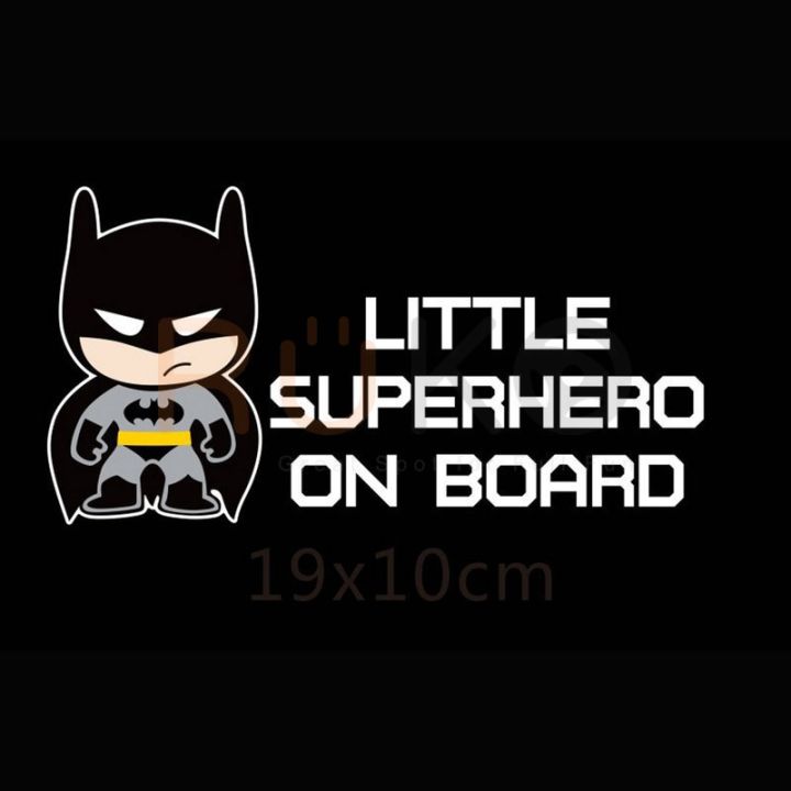 ? Sticker hình batman Little Superhero On Board vui nhộn 