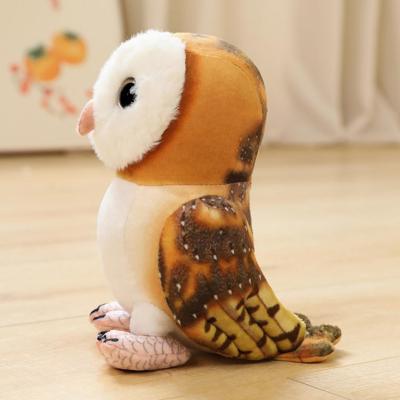Baby Plush Toy Skin-Affinity Owl Plush Toy Realistic Looking Fulling Filled Animal Owl Style Baby Stuffed Toy Sleep Aid