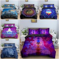 Indian Mandala Buddha Bedding Set Psychedelic Duvet Cover Microfiber Comfortable Quilt Cover Luxury Bed Set