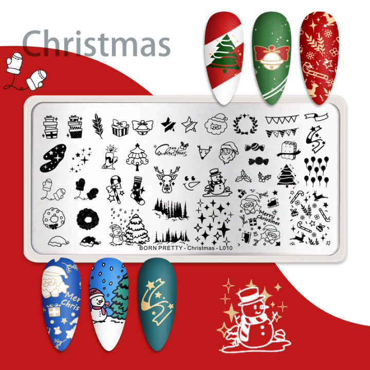 born-pretty-stamping-plate-stamper-art-plaster-figure-pattern-เทศกาลคริสต์มาส-series-รูปแบบงูสัตว์รูปแบบ-nail-art-board-แม่แบบสแตนเลสออกแบบเล็บ