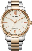 นาฬิกาข้อมือผู้ชาย CITIZEN Mechanical Automatic รุ่น NJ0136-81A หน้าปัดสีขาว ขนาดตัวเรือน 42 มม. ตัวเรือน สาย Stainless Steel ทูโทน สีโรสโกล์ด /เงิน