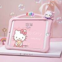 {RUBBIE Shell} H Ello K Itty น่ารักการ์ตูน iPad Air 2021กรณีอากาศ4ซิลิโคนอ่อนนุ่มเคสปกคลุมสำหรับ iPad Pro Mini 6 10.2นิ้วปก